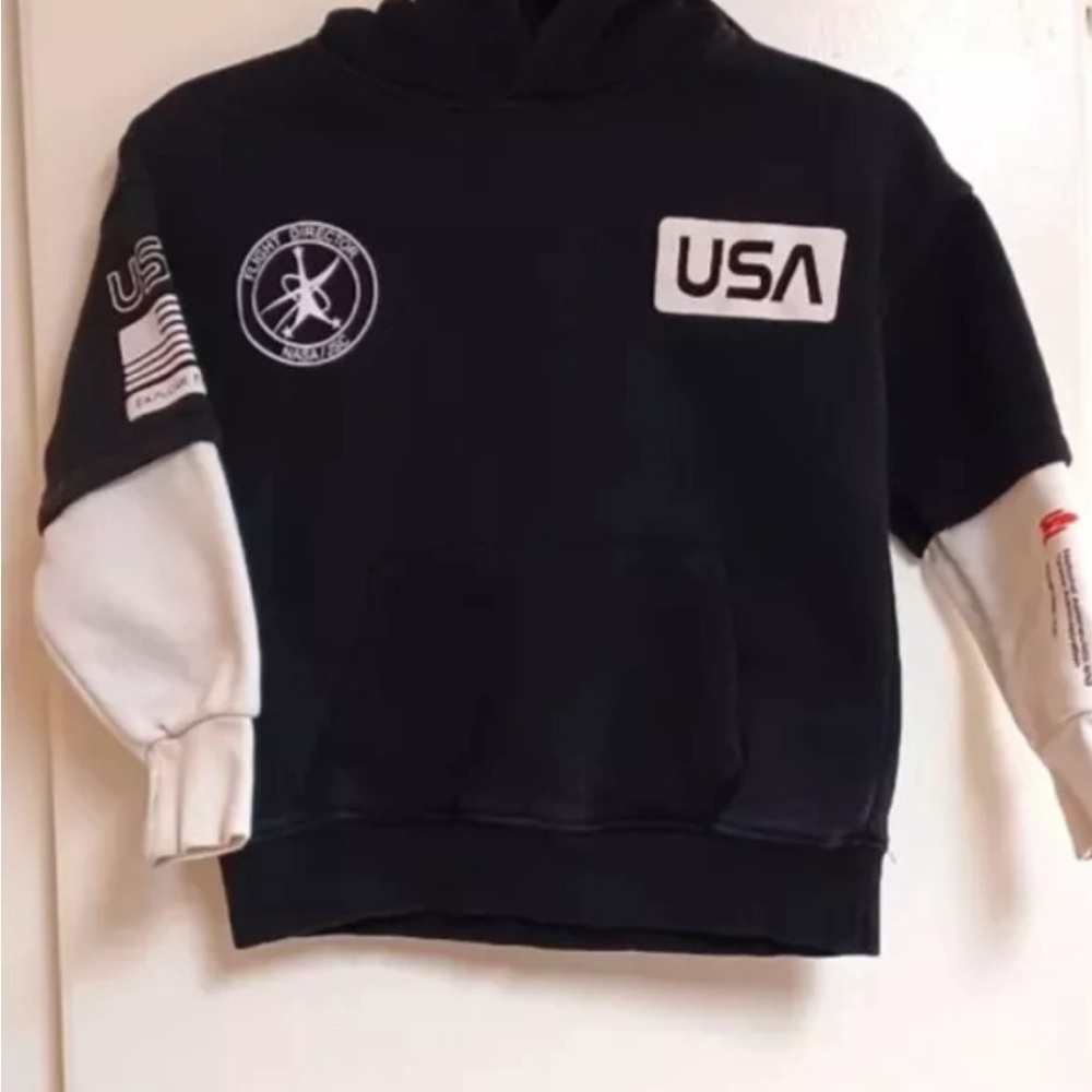 Zara NASA Black and White Hoodie